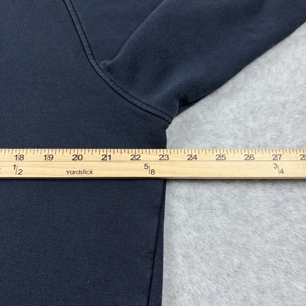 Adidas‎ Hoodie Mens Large Blue Embroidered Logo Distressed Grunge Pullover Y2K